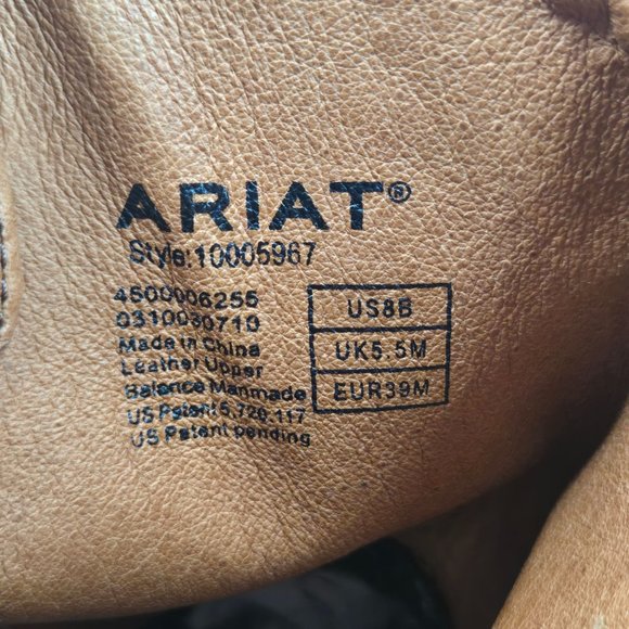 Ariat Midcalf Western Boots Sz 8 Brown Leather Pull On Casual Low Heel Cowgirl - Picture 13 of 14